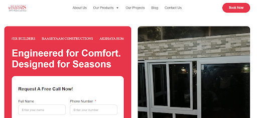 Seasons Windows website screenshot